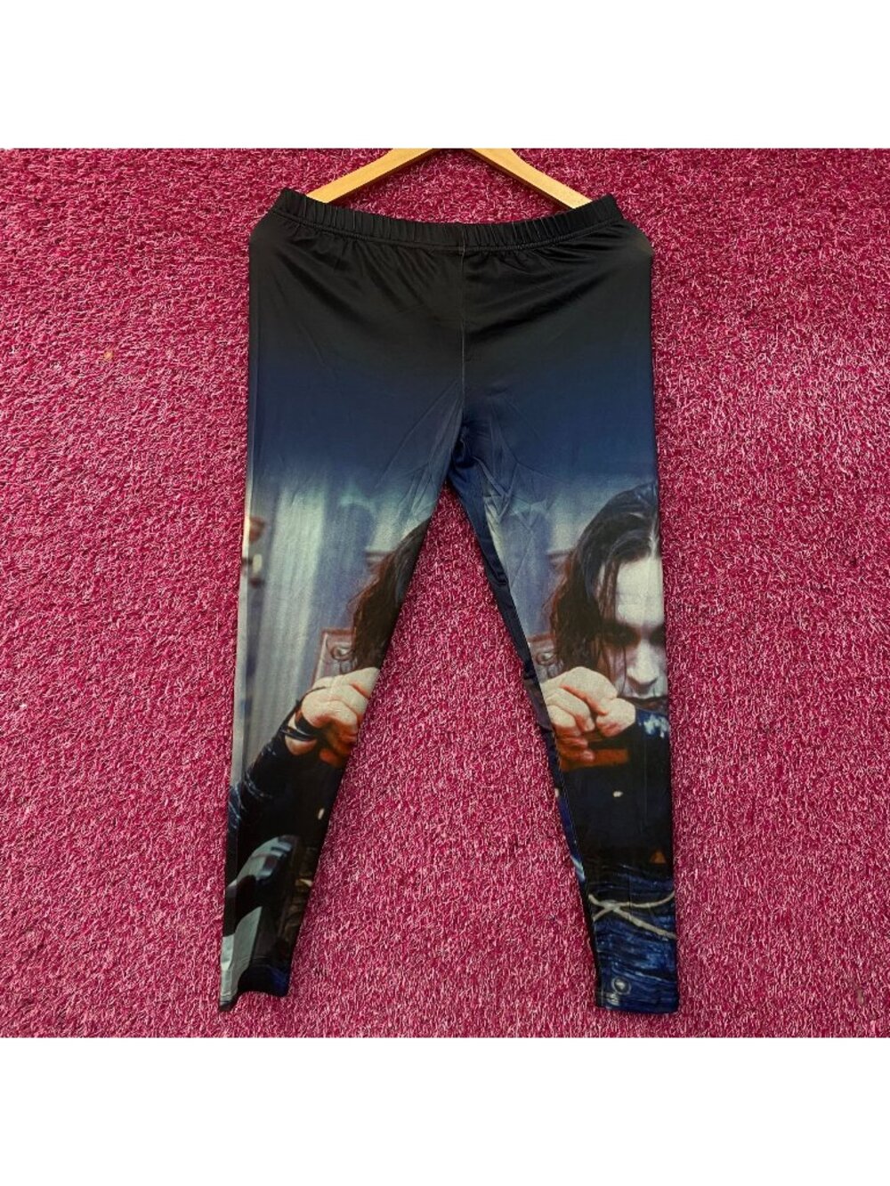 The Crow Brandon Lee As Eric Draven Stretch Leggings XL